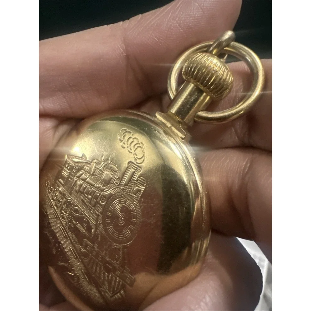 Working Vintage WESTCLOX Train Pocket Unisex Watch RUNS AND KEEPS TIME 50mm